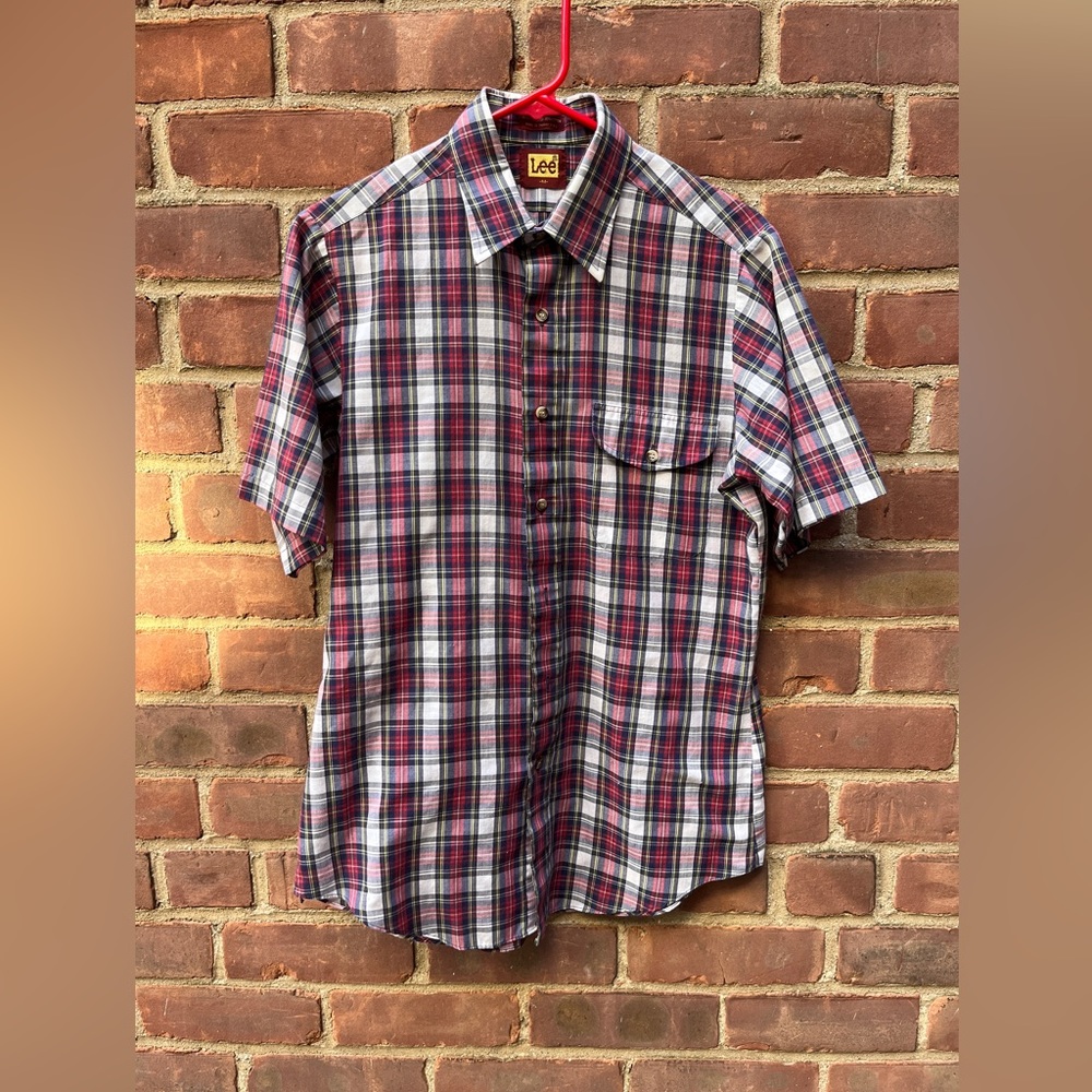 Vintage plaid LEE S/SLV button up SZ M